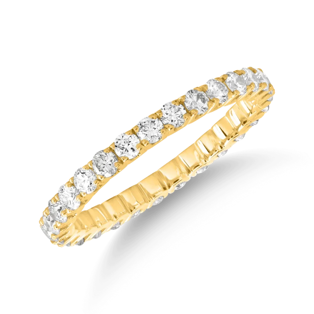 Inel infinity din aur galben cu diamante de 1ct