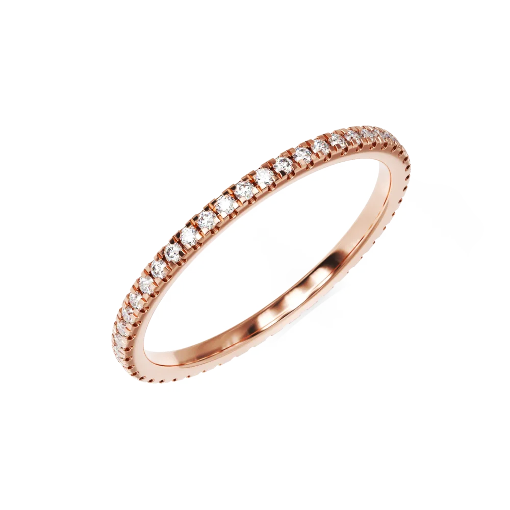 Inel infinity din aur roz cu diamante de 0.28ct