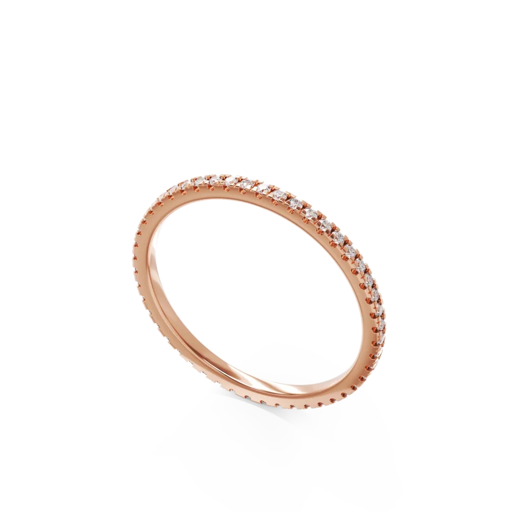 Inel infinity din aur roz cu diamante de 0.28ct - imagine 2