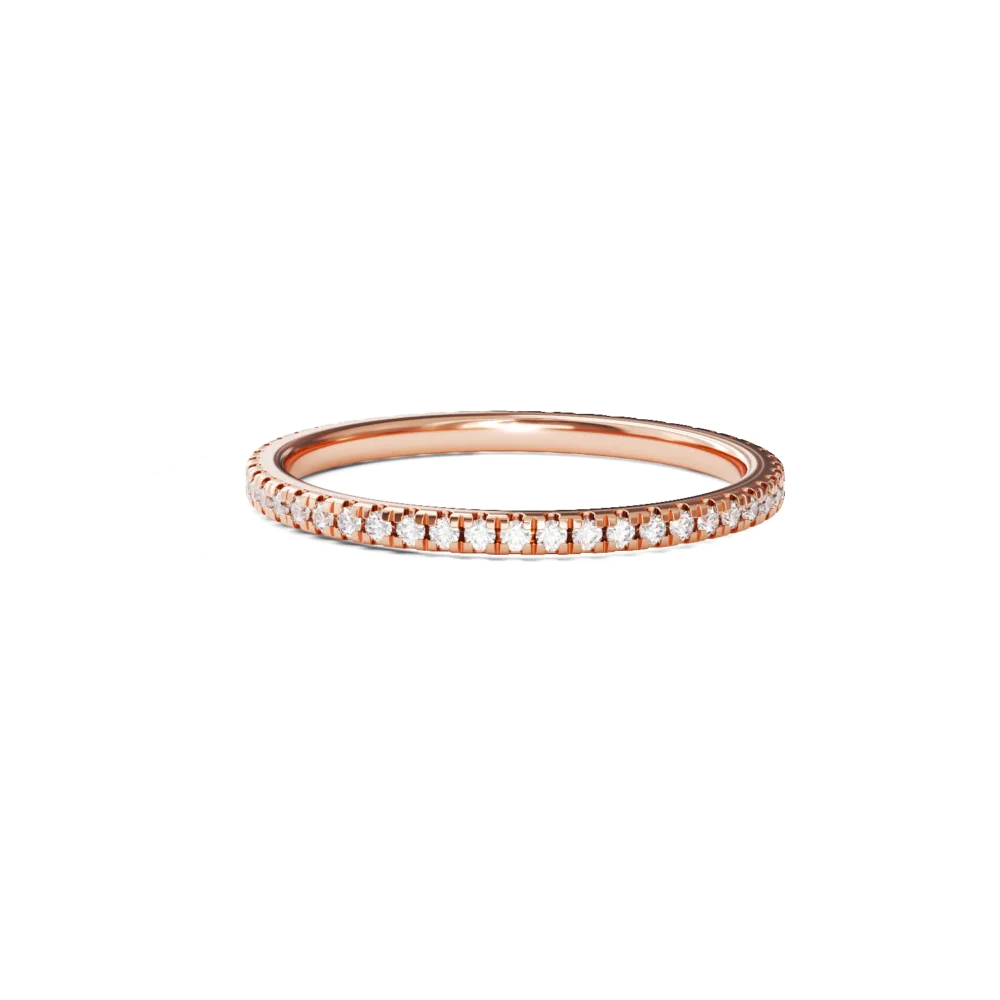 Inel infinity din aur roz cu diamante de 0.28ct - imagine 3