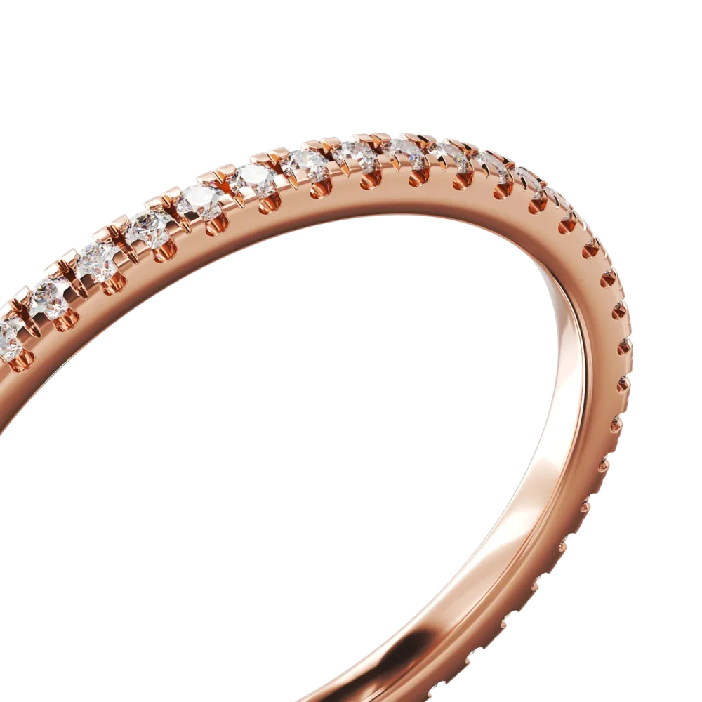 Inel infinity din aur roz cu diamante de 0.28ct - imagine 4