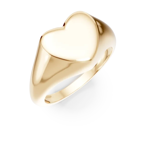 Inel inima din aur galben