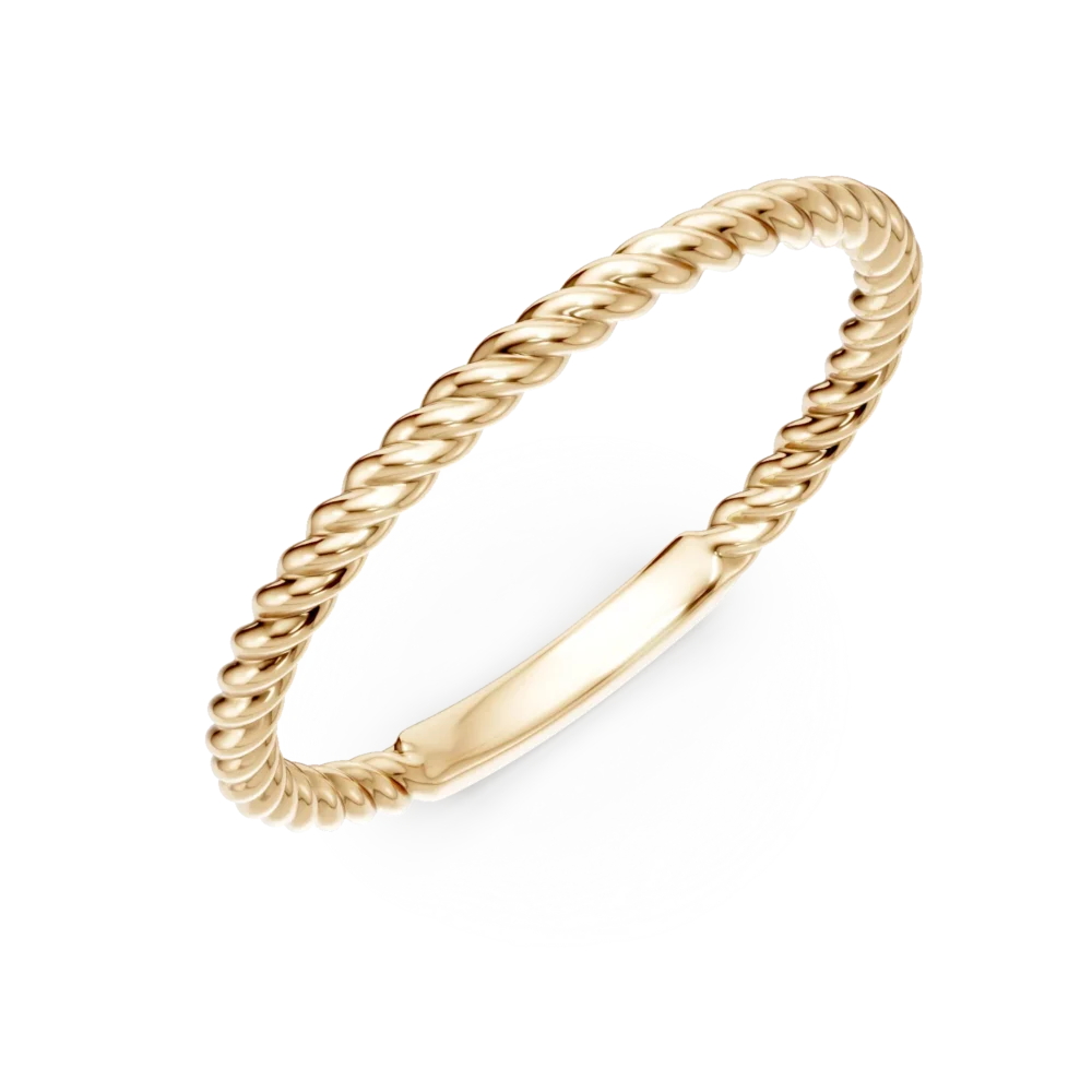 Inel minimalist din aur galben