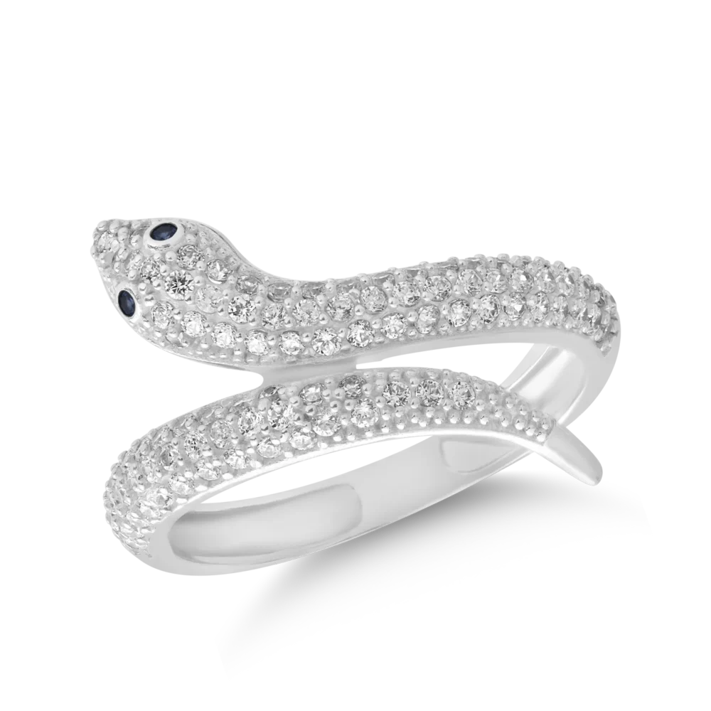 Inel sarpe din aur alb