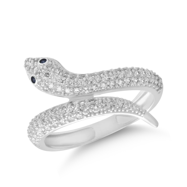 Inel sarpe din aur alb