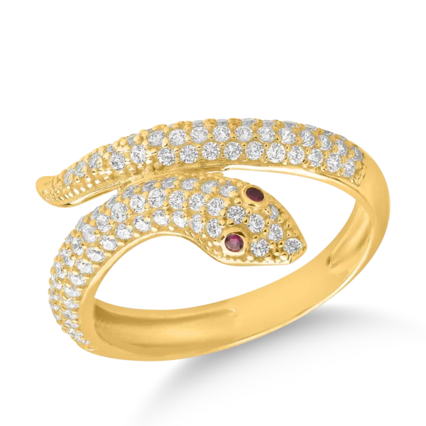 Inel sarpe din aur galben