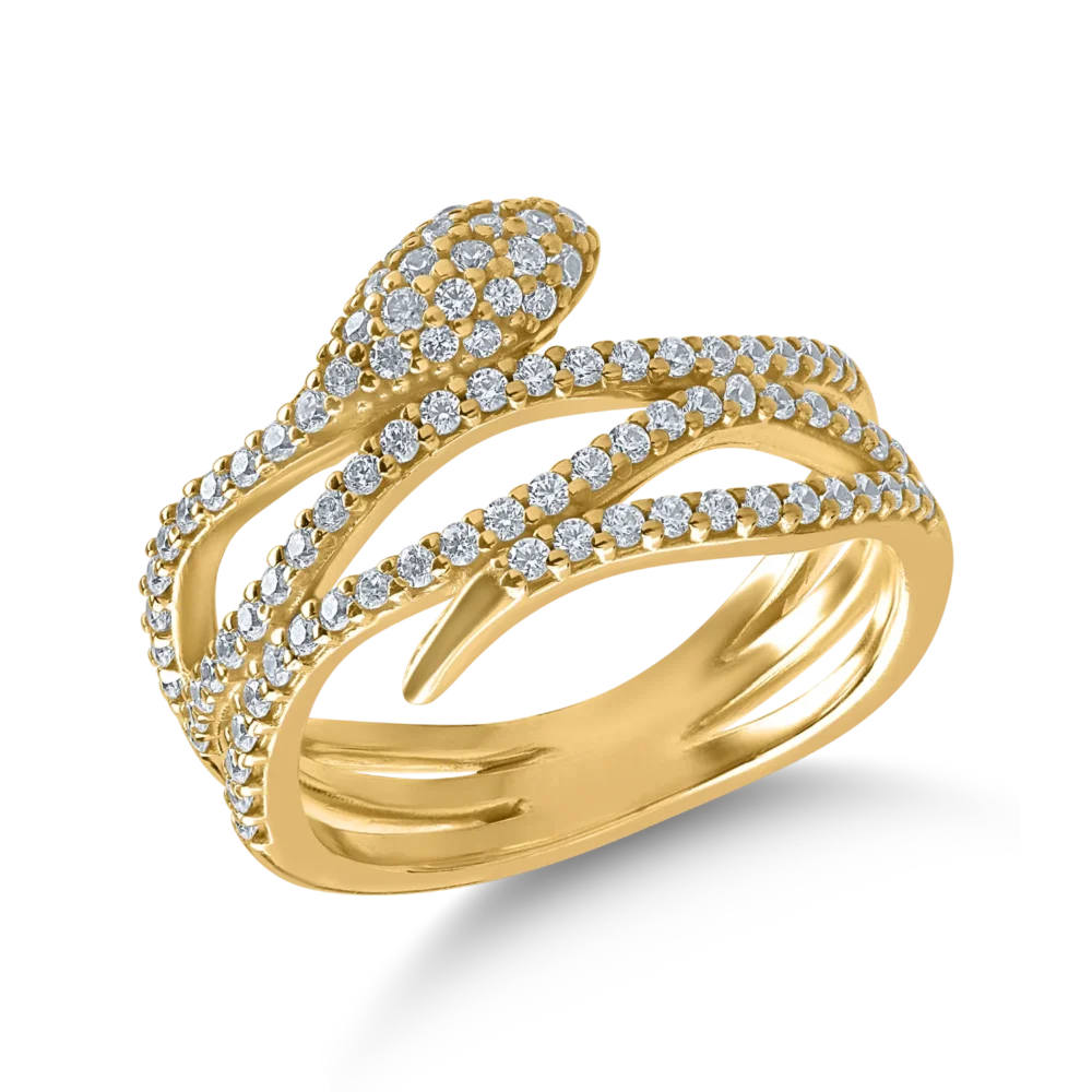 Inel sarpe din aur galben