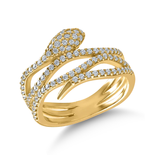 Inel sarpe din aur galben