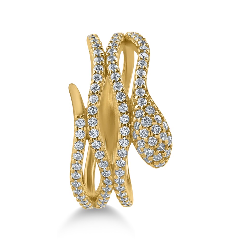 Inel sarpe din aur galben - imagine 2