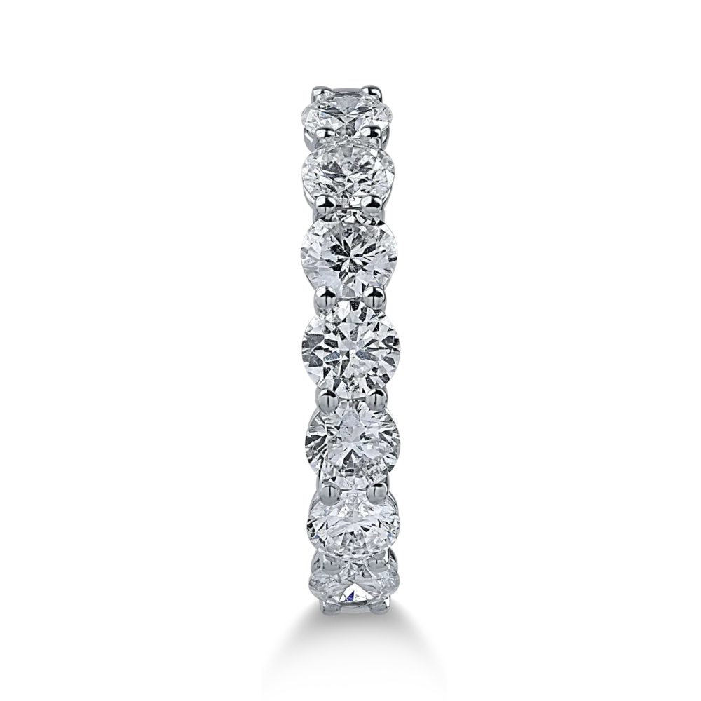 Inel semi eternity din aur alb cu diamante de 1.39ct - imagine 2