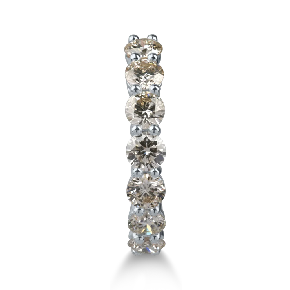 Inel semi eternity din aur alb cu diamante de 1.6ct - imagine 2