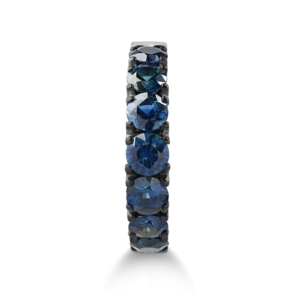 Inel semi eternity din aur alb cu safire de 2.03ct - imagine 2