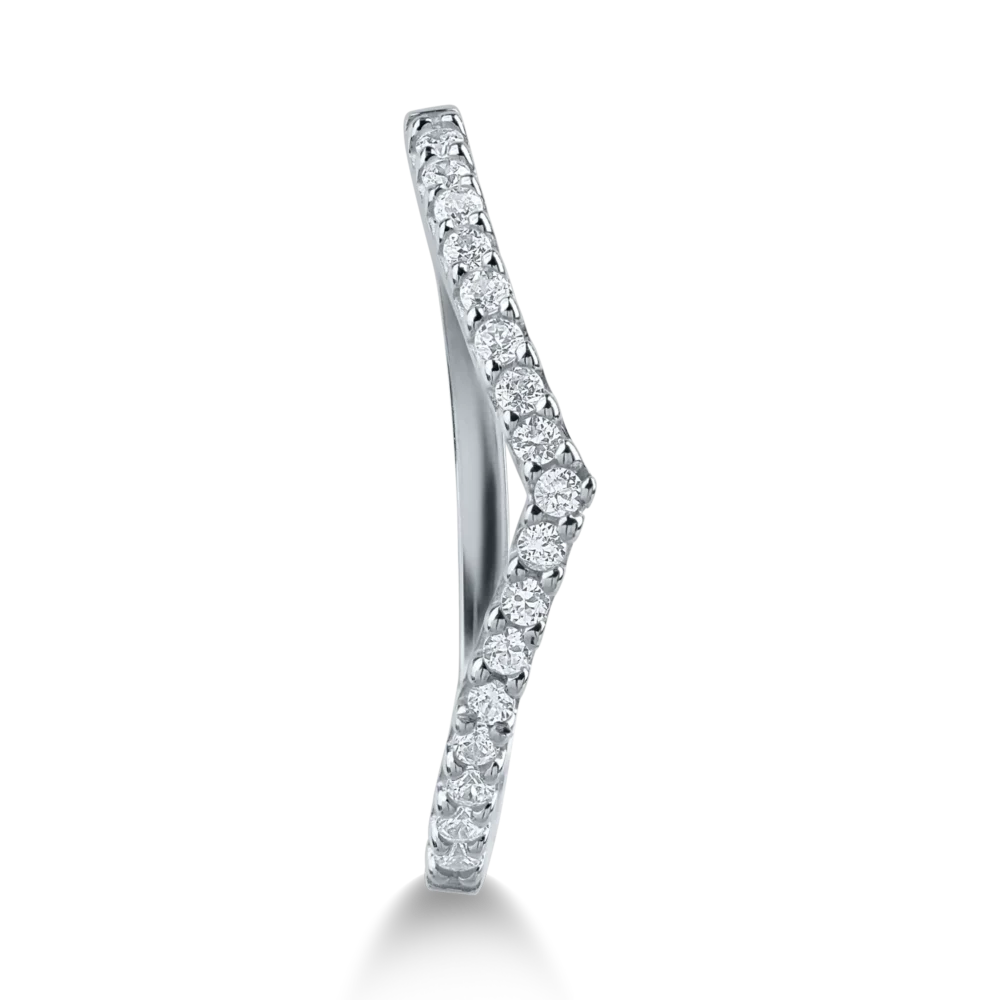 Inel semi eternity din aur alb - imagine 2