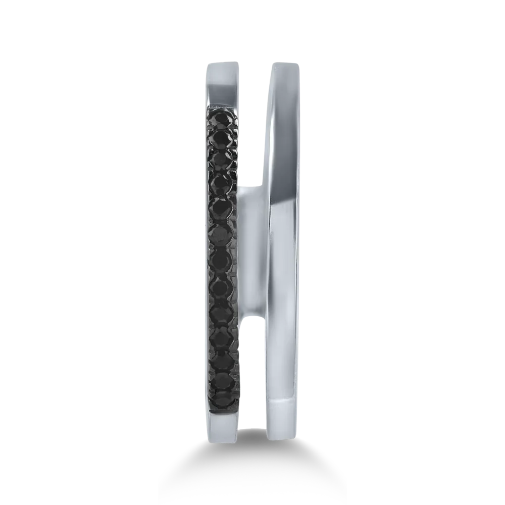 Inel semi eternity din aur alb - imagine 2