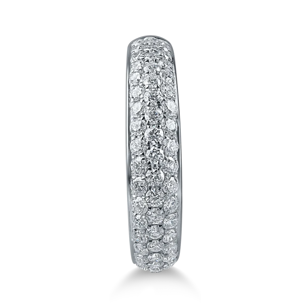 Inel semieternity din aur alb cu diamante de 0.9ct - imagine 2