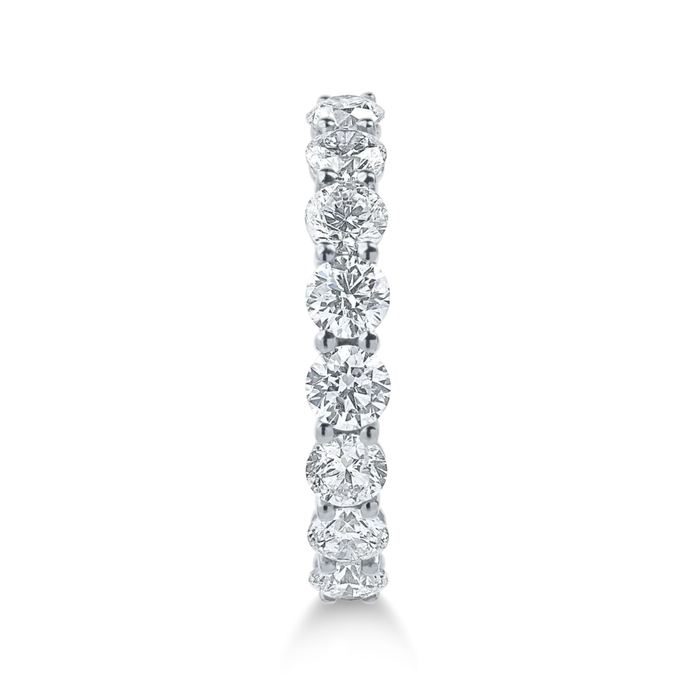 Inel semieternity din aur alb cu diamante de 1.5ct - imagine 2