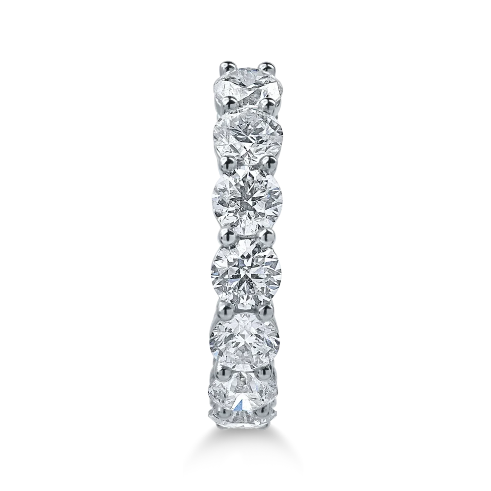 Inel semieternity din aur alb cu diamante de 2.1ct - imagine 2