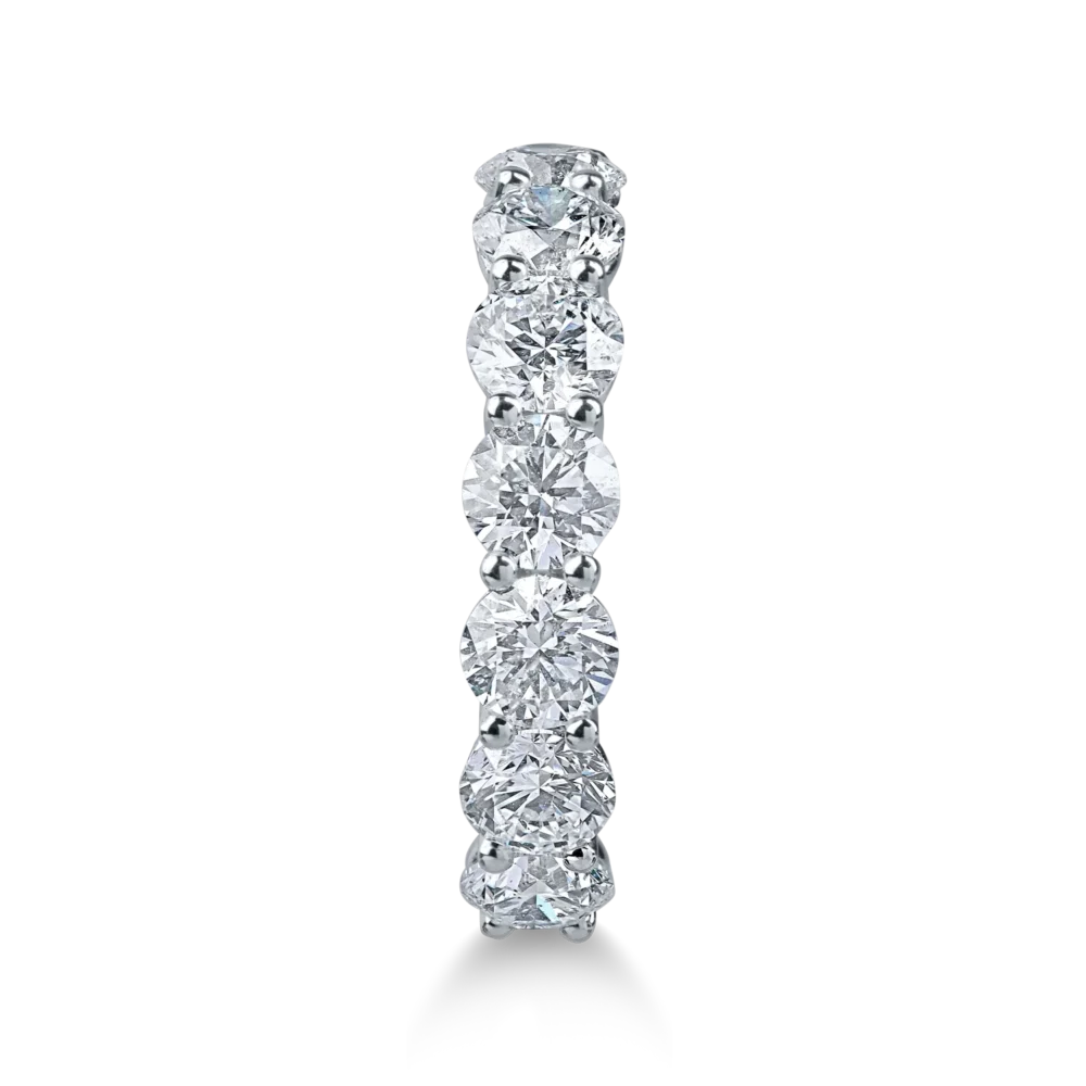 Inel semieternity din aur alb cu diamante de 2.1ct - imagine 2