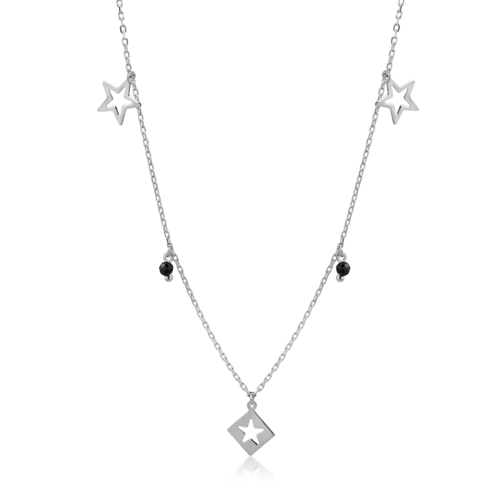 Lant cu charmuri din aur alb