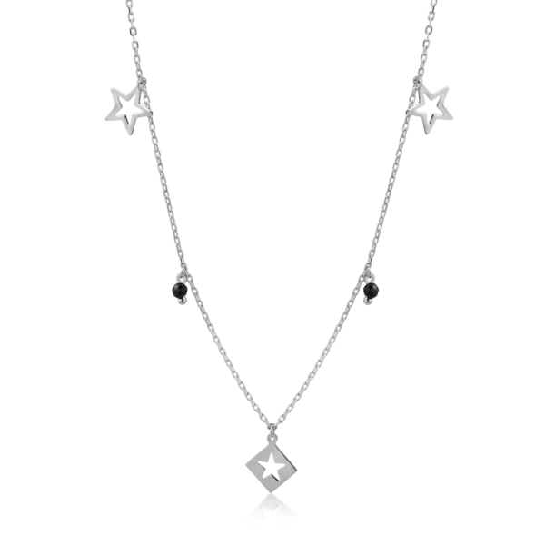 Lant cu charmuri din aur alb