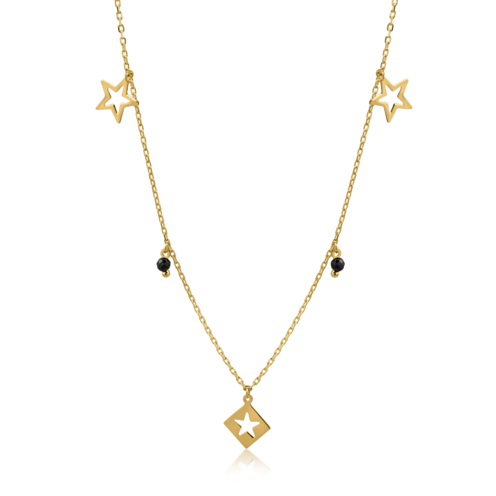 Lant cu charmuri din aur galben