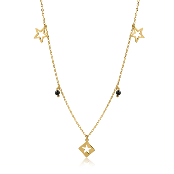 Lant cu charmuri din aur galben