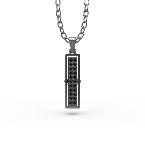 Lant cu pandantiv Dark Silver Towers