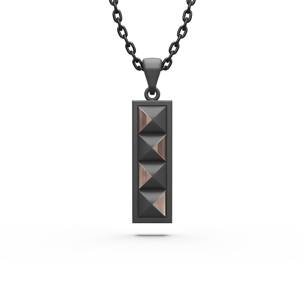 Lant cu pandantiv Golden Titanium