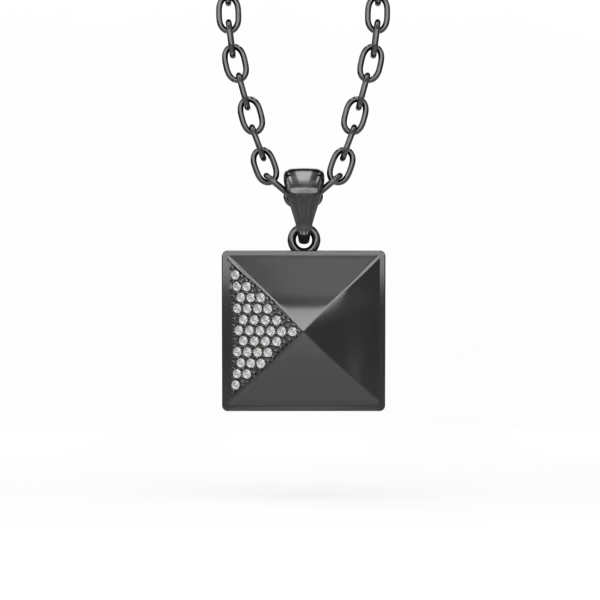 Lant cu pandantiv Silver Pyramid