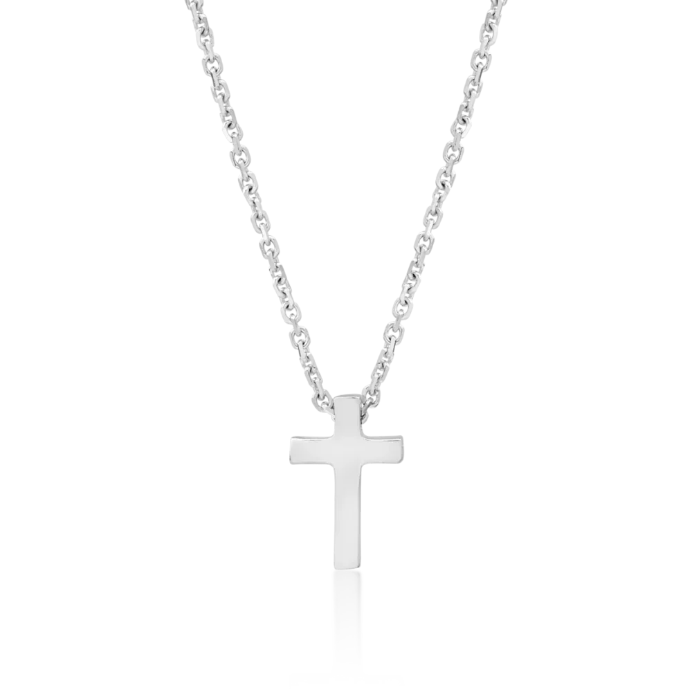 Lant cu pandantiv cruciulita din aur alb