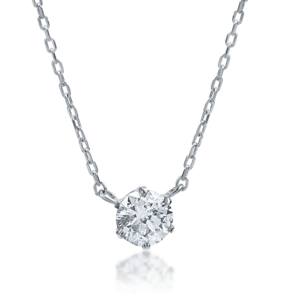 Lant cu pandantiv din aur alb cu diamant de 0.22ct