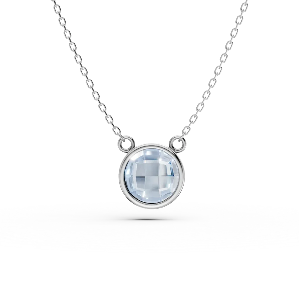 Lant cu pandantiv din aur alb