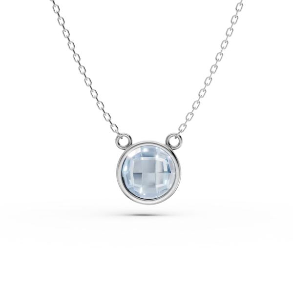 Lant cu pandantiv din aur alb