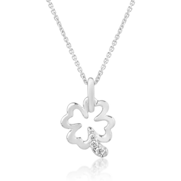 Lant cu pandantiv din aur alb