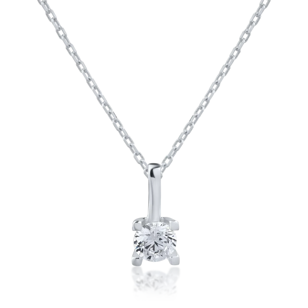 Lant cu pandantiv din aur alb