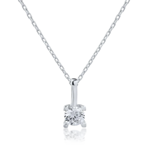 Lant cu pandantiv din aur alb