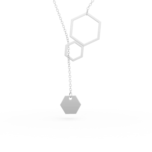 Lant cu pandantiv din aur alb