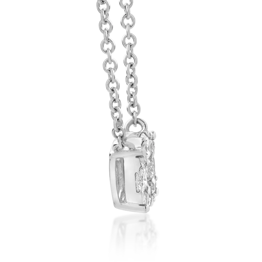 Lant cu pandantiv din aur alb cu diamante de 0.36ct - imagine 3