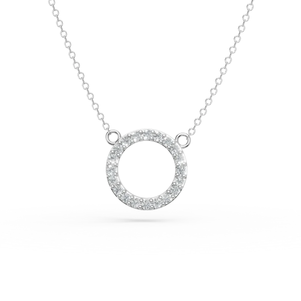 Lant cu pandantiv din aur alb-galben