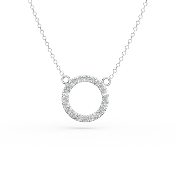 Lant cu pandantiv din aur alb-galben