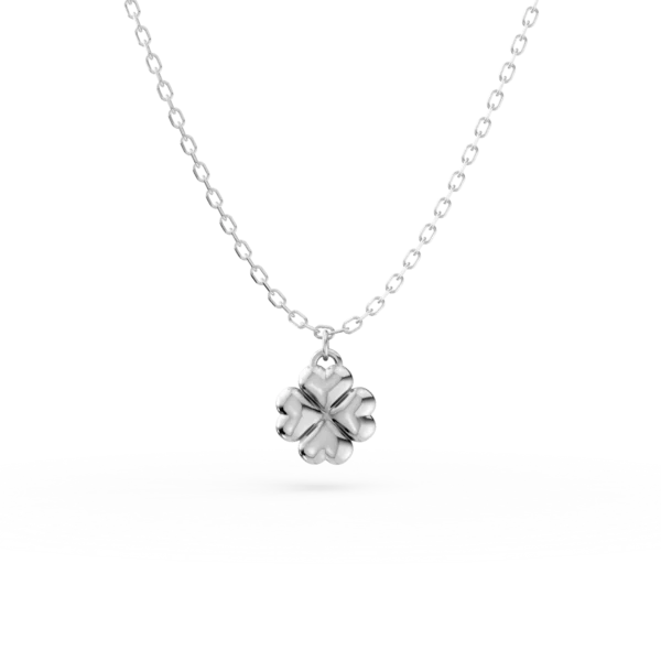 Lant cu pandantiv din aur alb