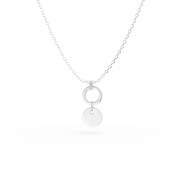 Lant cu pandantiv din aur alb