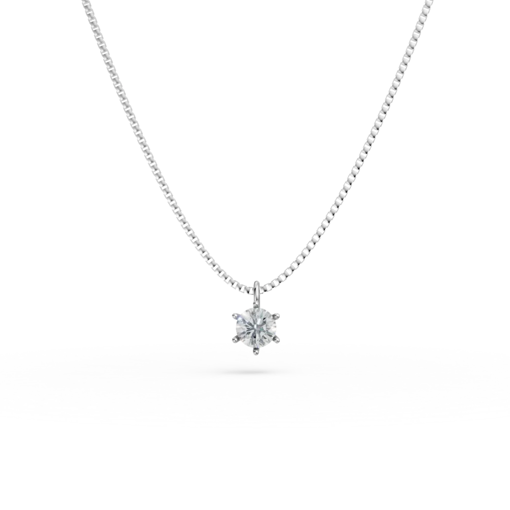 Lant cu pandantiv din aur alb