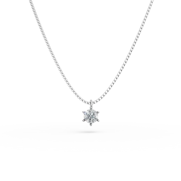 Lant cu pandantiv din aur alb