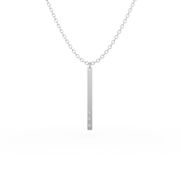 Lant cu pandantiv din aur alb