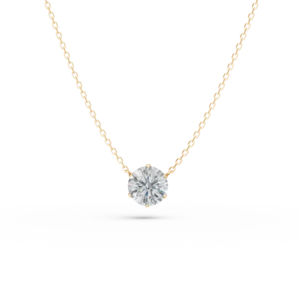 Lant cu pandantiv din aur galben cu diamant de 0.4ct