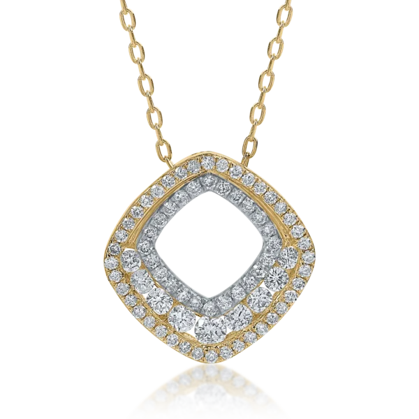 Lant cu pandantiv din aur galben cu diamante de 0.52ct