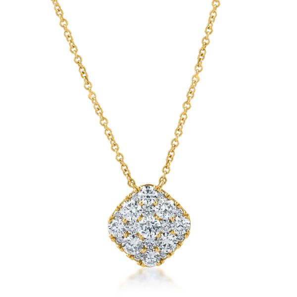 Lant cu pandantiv din aur galben cu diamante de 1.2ct
