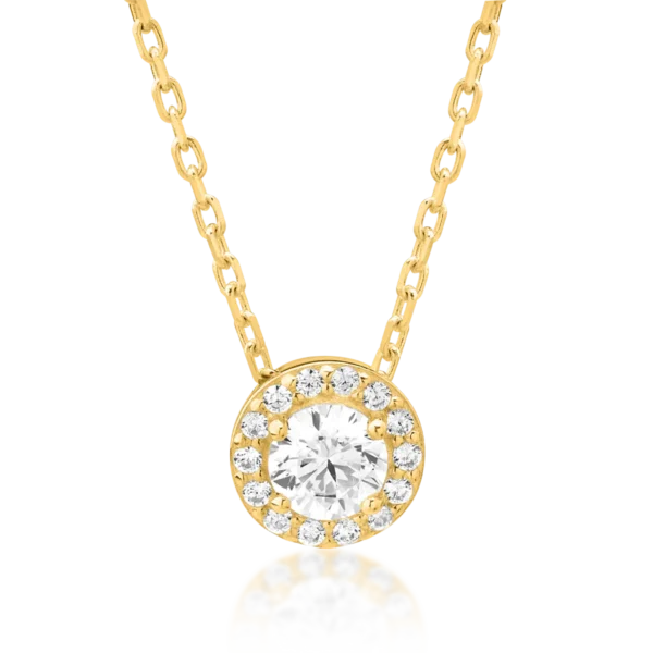 Lant cu pandantiv din aur galben