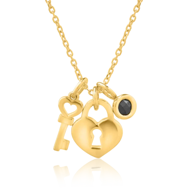 Lant cu pandantiv din aur galben